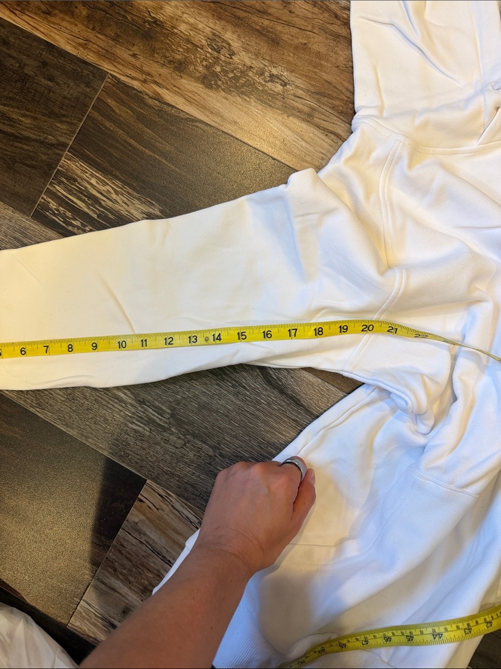 ZYIA Active Men’s Relaxation Hoodie White Size Small Fleece Lined - Picture 3 of 6